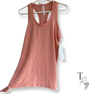 Athleta NWT Momentum Active Racerback Tank Pink/Coral Floral Jacquard Size Small